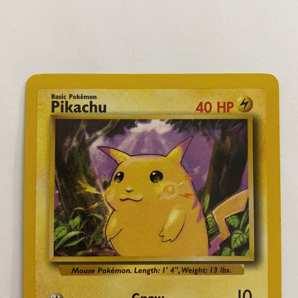 1999 pikachu pokemon card (Red Cheeks) Retreat Cost 1999 jungle pikachu 1st edition